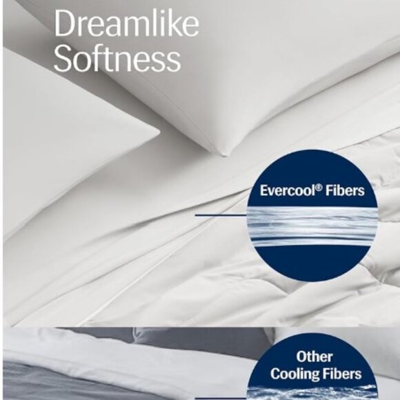 REST® Evercool® Cooling Comforter, King/Cali King, Hot Sleepers Blanket  GRAY - Picture 8 of 9